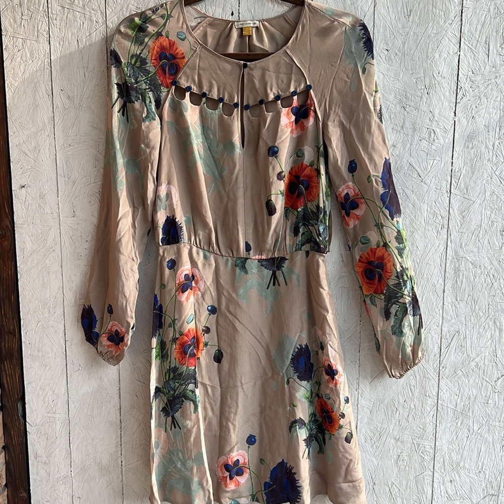 Antropologie LEIFSDOTTIR 100% silk dress, size Zero